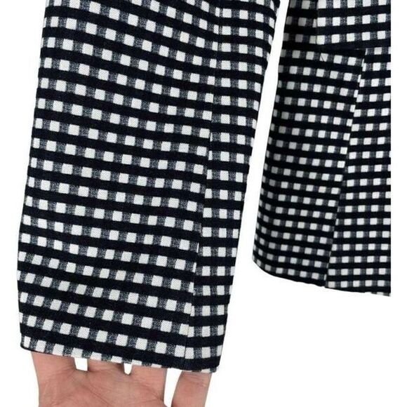 Banana Republic Women’s Size 00 One Button Blazer Black White Gingham Plaid NWOT - Picture 6 of 13